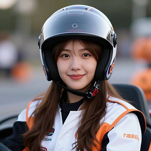 Realistic Racecar Driver Halloween Portrait