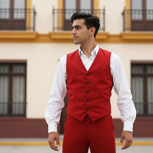 Male Flamenco Dancer in Red Vest