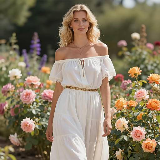 Bohemian Beauty in Vibrant Garden