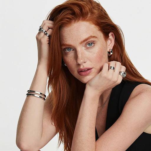 Elegant Portrait of a Red-Haired Woman