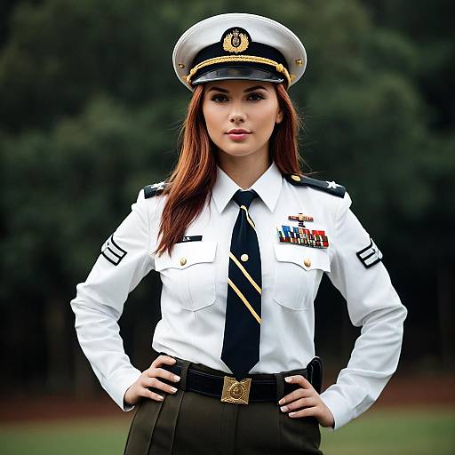 Imperial Officer Portrait in Military Uniform