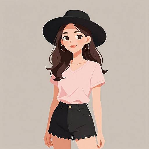 Smiling Woman in Casual Chic Outfit