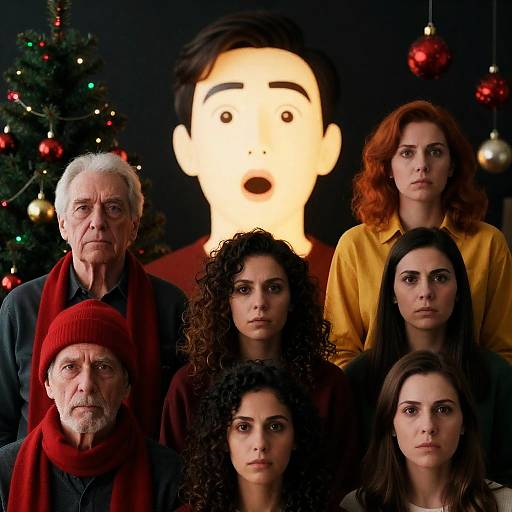 Dramatic Christmas Portrait with Expressions