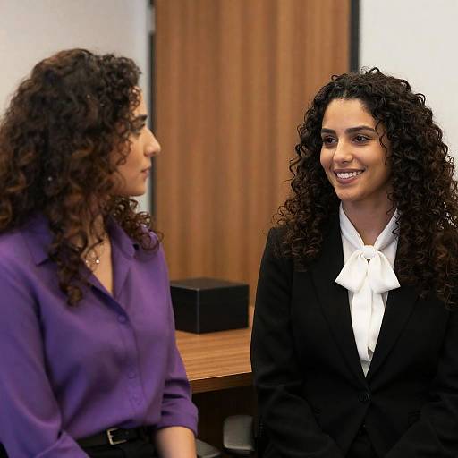 Candid Office Conversation Between Two Women
