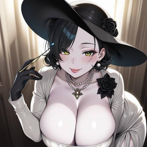 Illustration of Alcina dimitrescu, resident evil in the style of Dancho (dancyo)