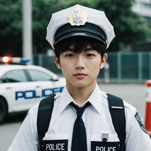 Young Male Police Officer in Uniform