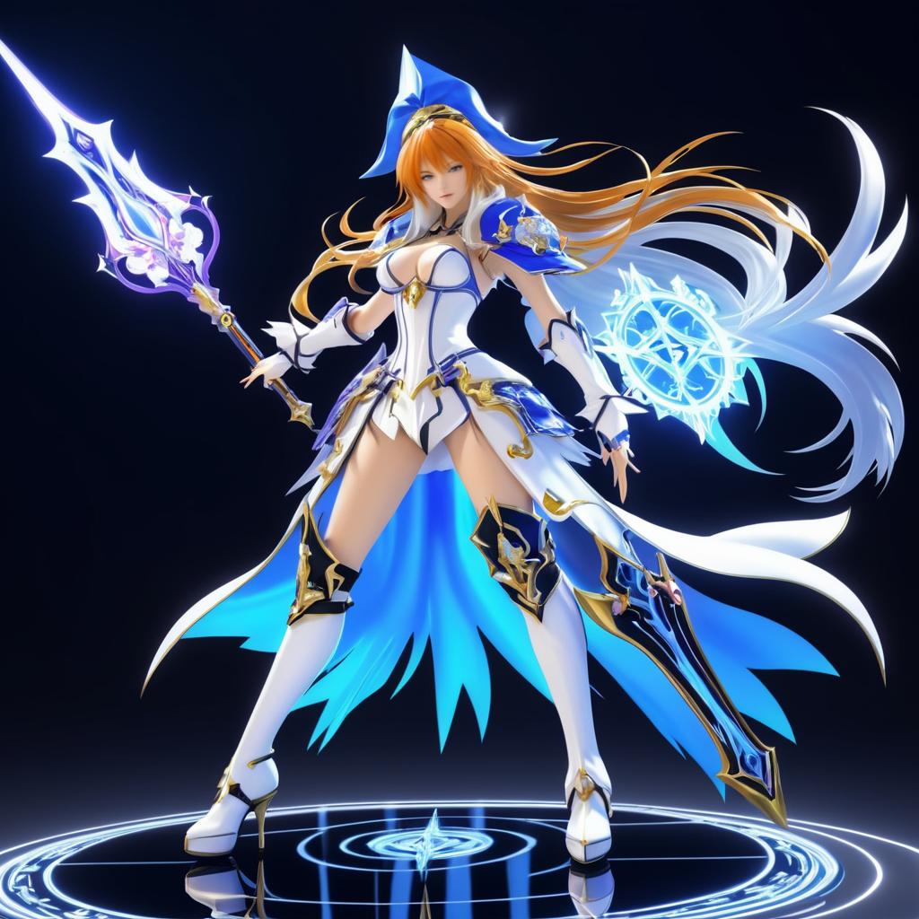 Anime Sorceress for Fantasy Game