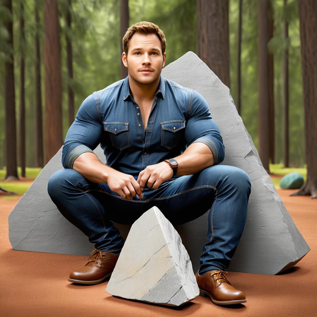 Chris Pratt Transformed into a Stone