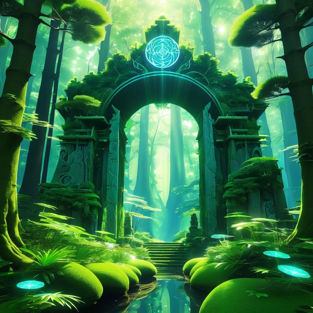 Surreal Journey Through a Mystical Forest