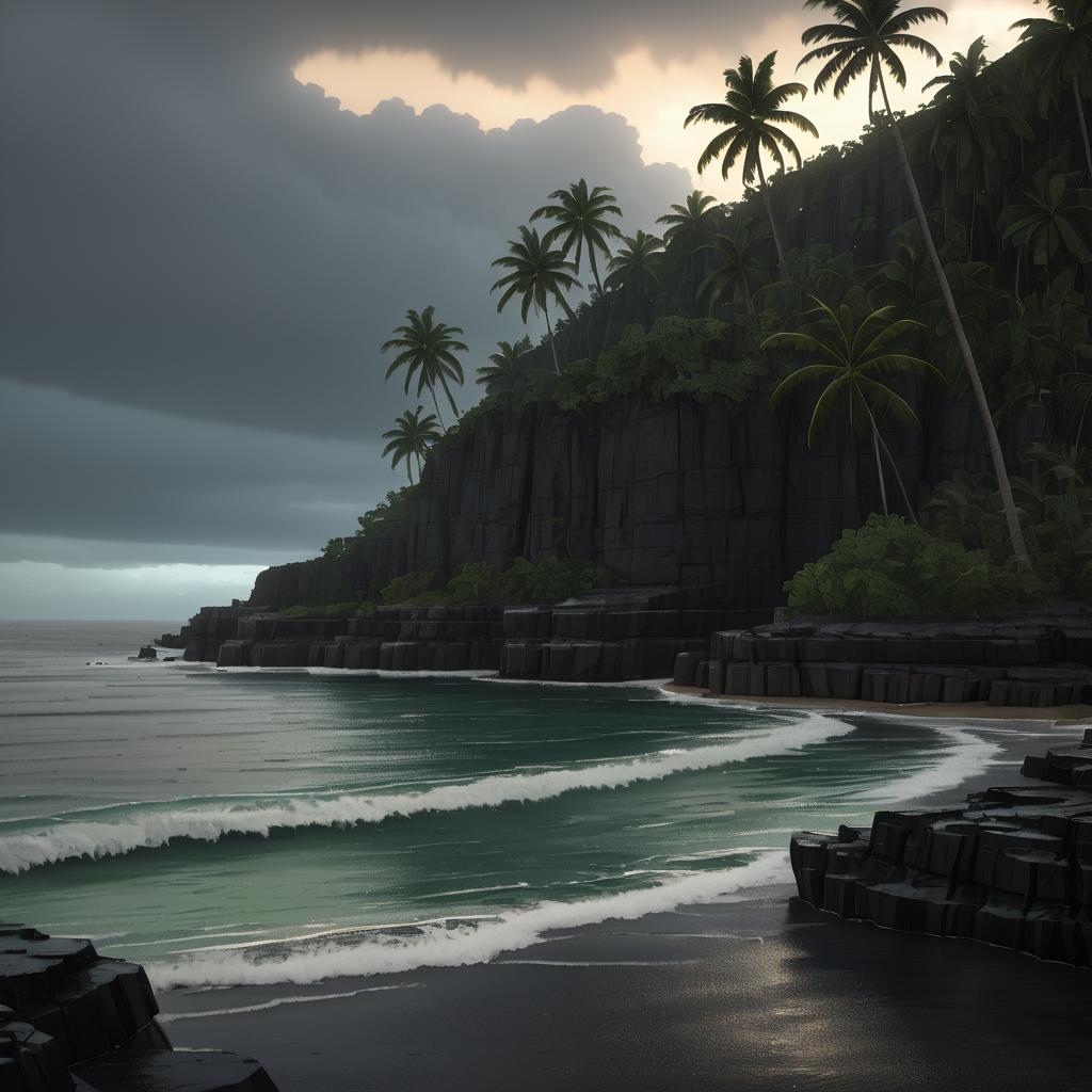 Serene Dusk at a Coastal Paradise