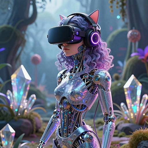 Neon Voidpunk Androgynous Cat Coder