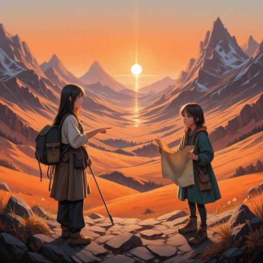 Energetic Adventurer Pointing to Horizon Energetic Adventurer Pointing to Horizon