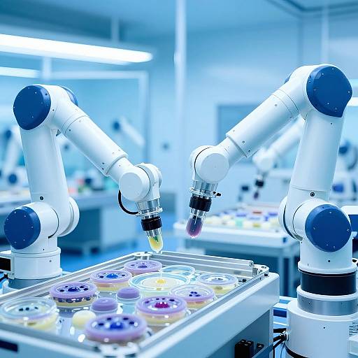 Robotic Cell Farm in Sterile Biotech Lab