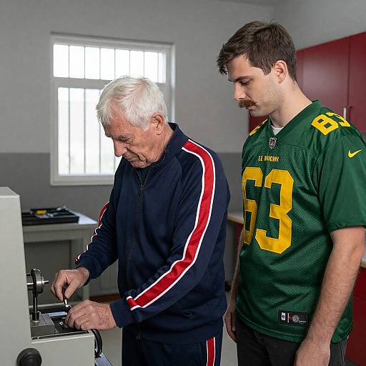 Workshop Scene: Two Men at Work