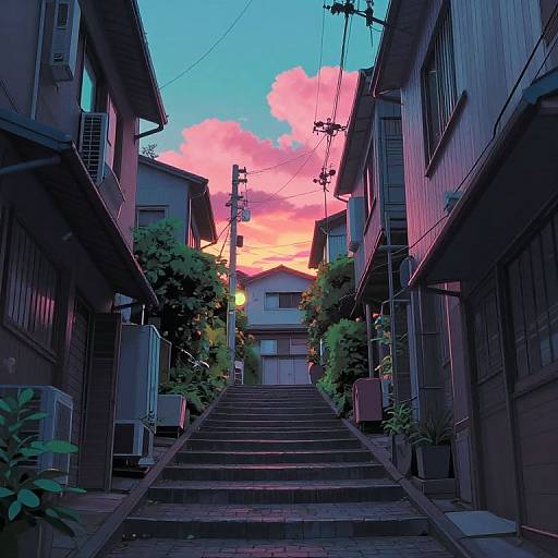 Studio Ghibli Tokyo Alleyway Night