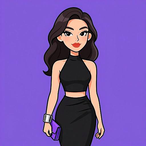 Elegant Woman in Evening Wear