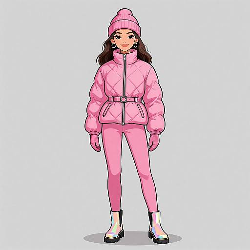 Chic Winter Style Woman Portrait