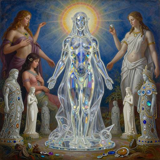 Cinematic Glass Prism of Human Evolution