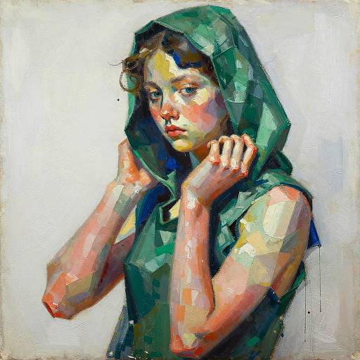 Expressionist Fragmented Teenage Portrait