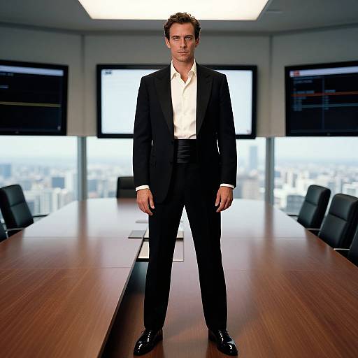 Confident Man in Classic Tuxedo