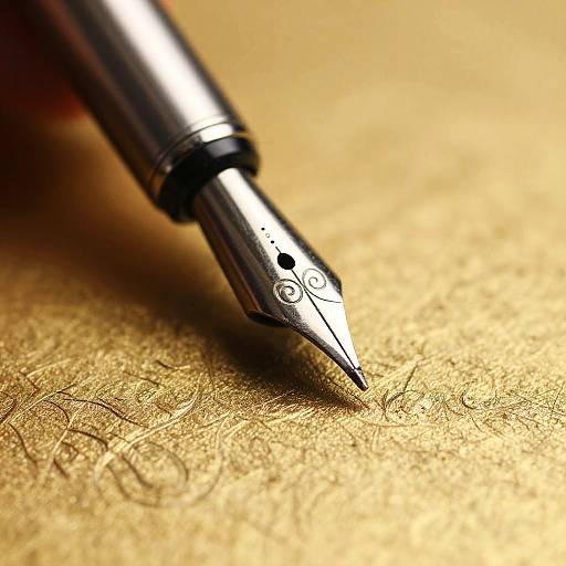 Detailed Metal Engraving Close-Up