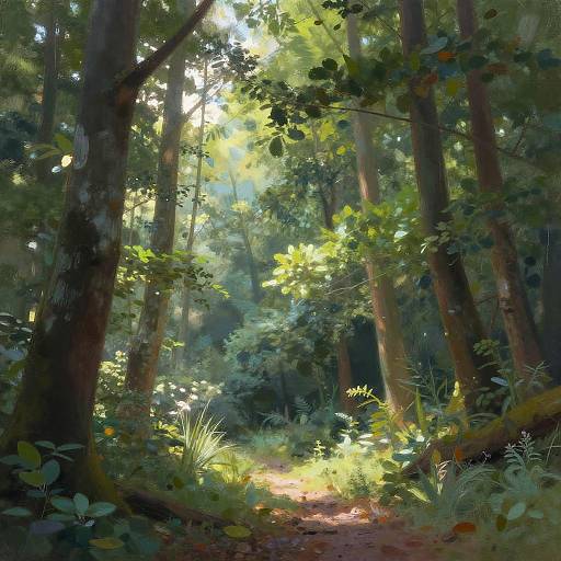 Ethereal AI Forest Painting