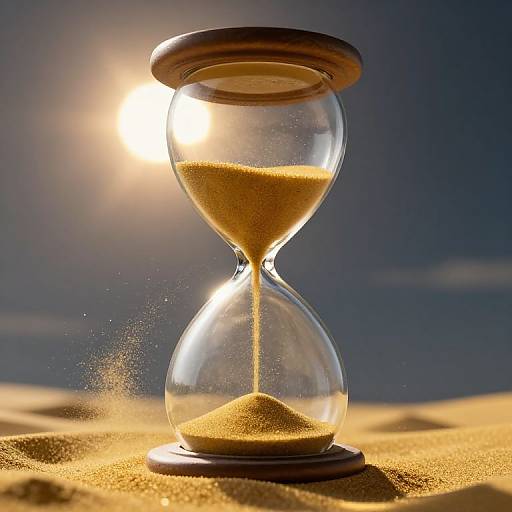 Colossal Hourglass Defying Time