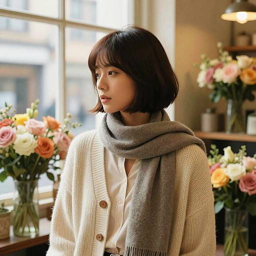Sleek Bob in Vintage Flower Shop