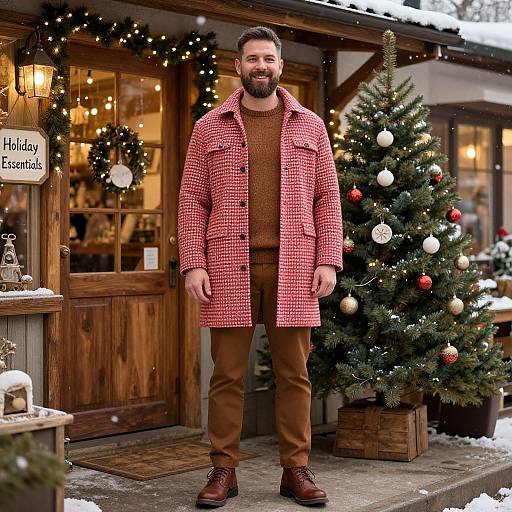 Cozy Winter Holiday Shop Scene