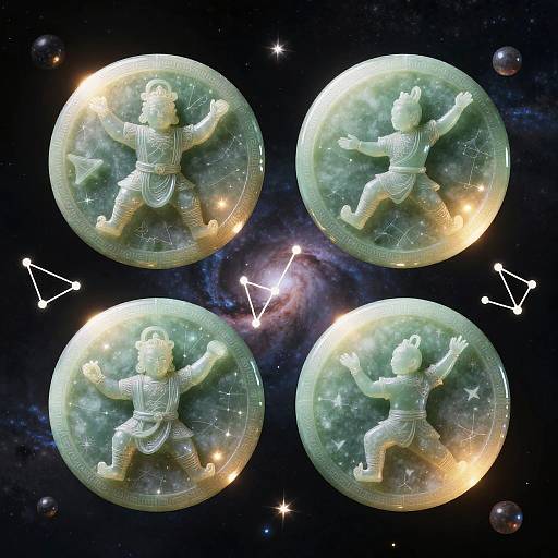 Glowing Jade Chinese Constellation Symbols