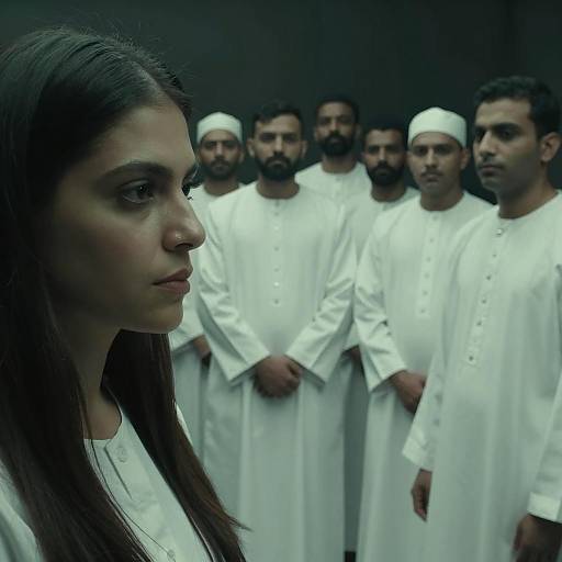 Intense Portraits in Shadowy Scene