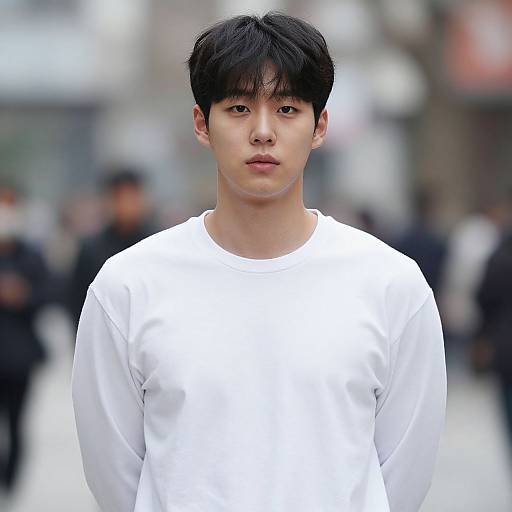 Realistic Korean Male Crossdressing Portrait