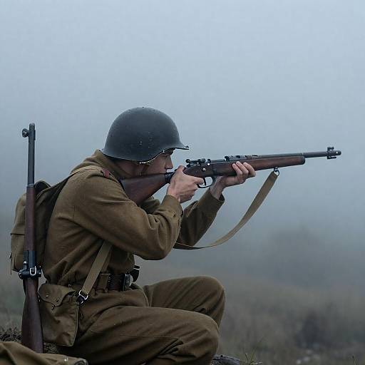 World War I Soldier in Fog