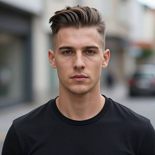 Modern European Man with Curtain Haircut