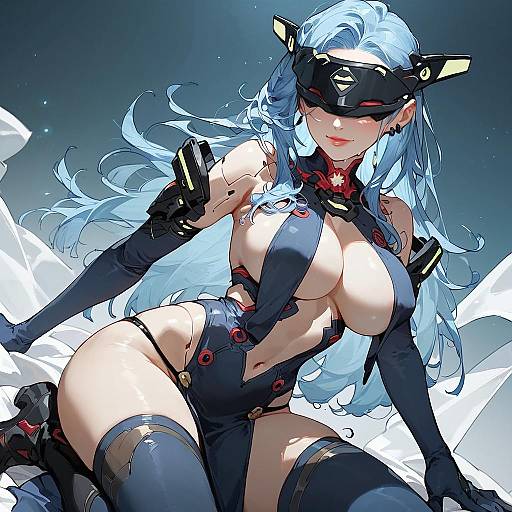 Cyberpunk Anime Girl Night Screencap