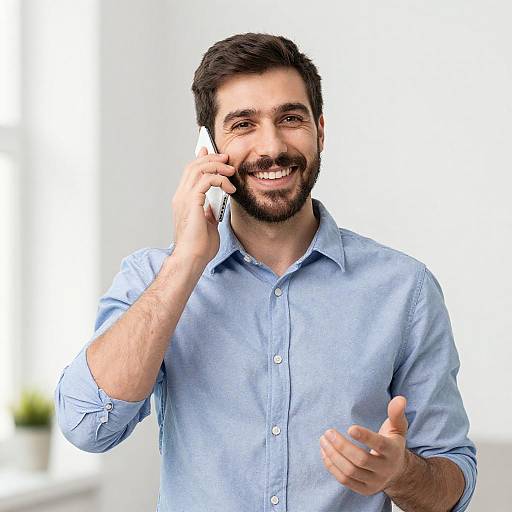 Bright Portrait of a Smiling Man