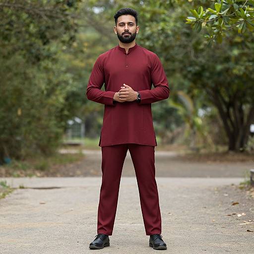 Bearded Male in Hoodie Costume