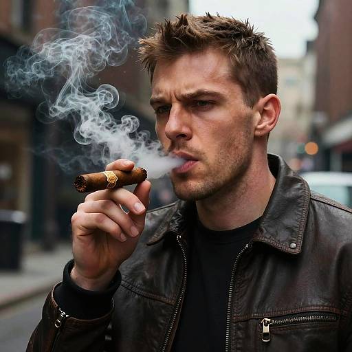 Andrew Tate Smoking Cigar Art