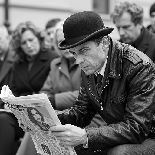 Intense Black-and-White Street Portrait
