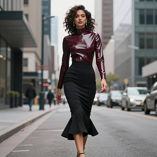 Striking Fetish Fashion in Urban Setting