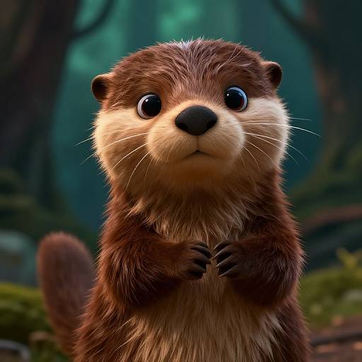 Chibi Otter Pixar Style Portrait