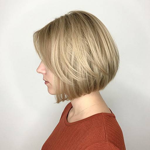 Stylish Short Blonde Rounded Bob