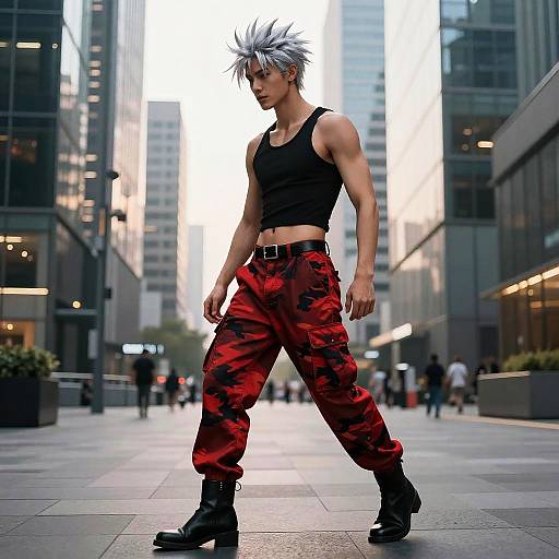 Stylish Slim Man in Urban Fashion