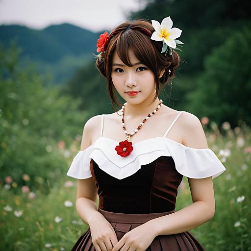 Makoto Kino Cosplay with Flower Hair Ornaments