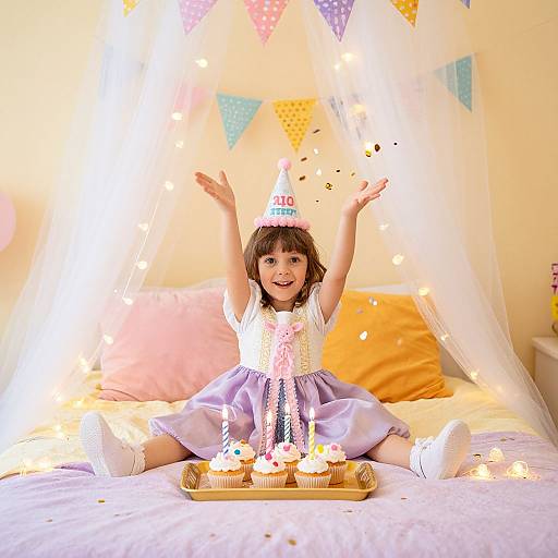 Playful Birthday Bed Photoshoot