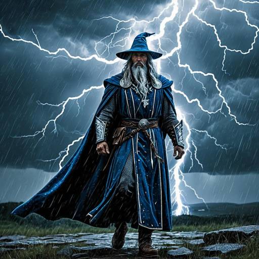 Thunder Mage in Lightning Storm