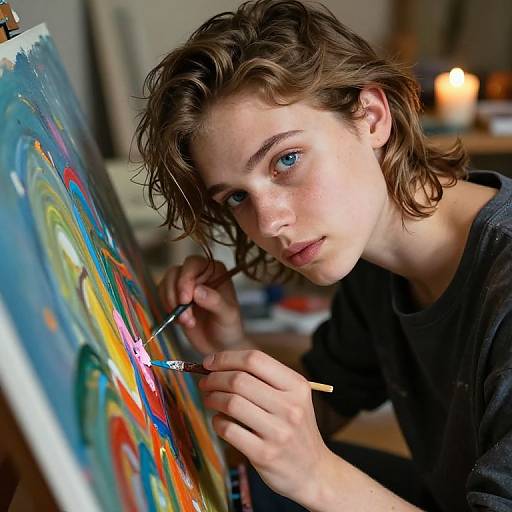 Intimate Portrait of Young Artist