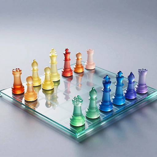 Futuristic Rainbow Chess Set