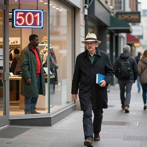 Urban Daytime Scene with Pedestrians