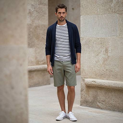Man in Casual Nautical Outfit
